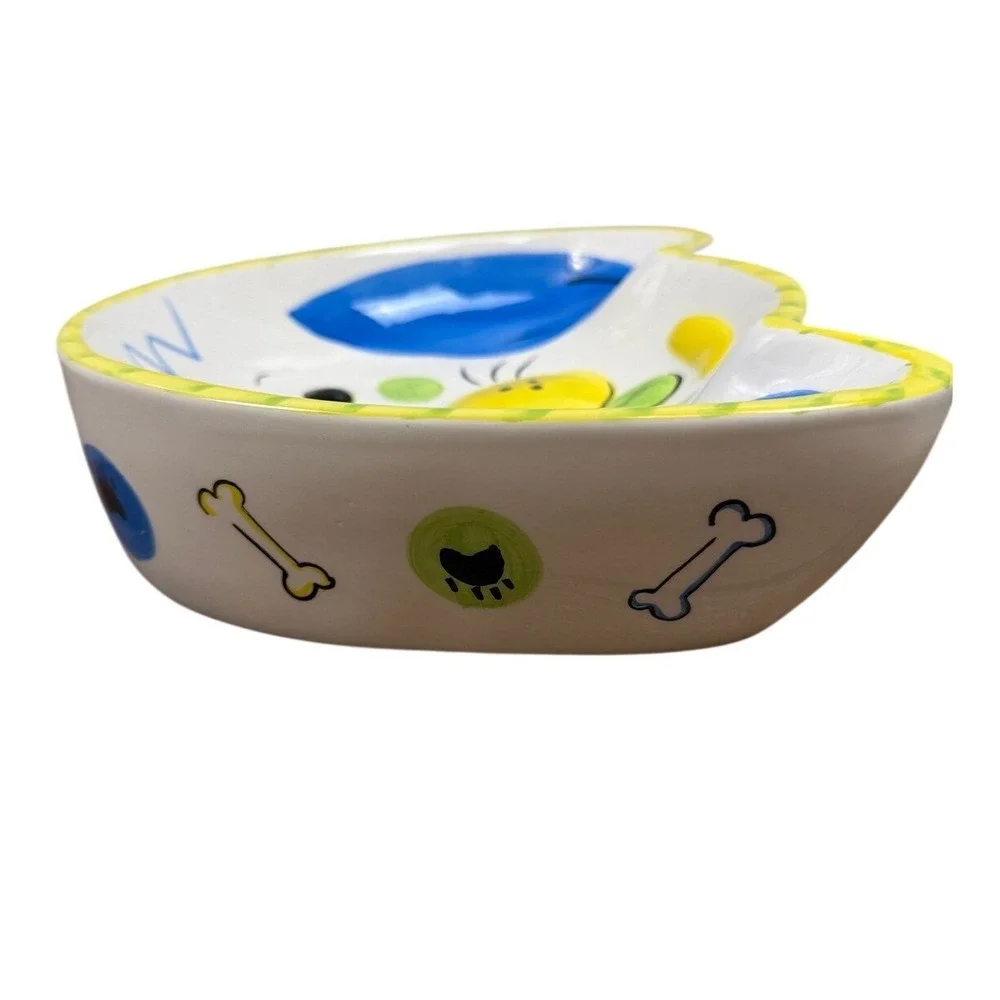 Vintage Natural Wonders Ceramic‎ Dog Bowl Dish Novelty Puppy Decor